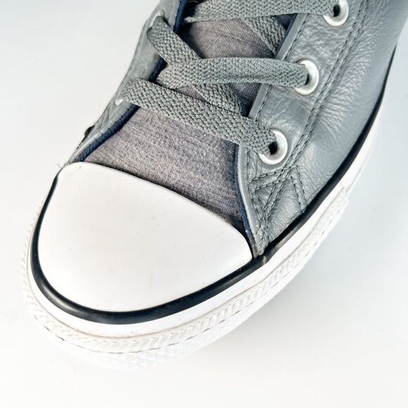 Converse Chuck Taylor Street Mid Leather Sneakers Shoes Grey Men 11 - Picture 11 of 15